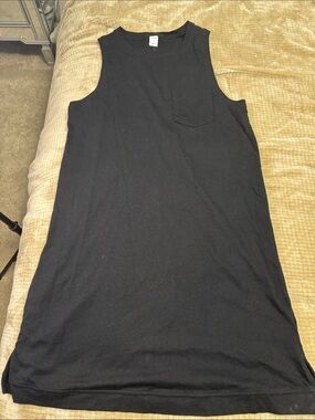 GAP Black Sleeveless Mini Dress with Chest Pocket